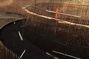 中卫砼烟囱新建施工现场